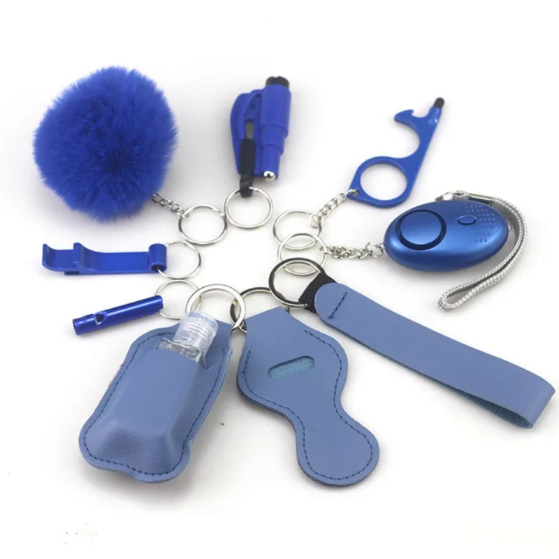 SECURITY KEYCHAIN SET WITH PERSONAL ALARM