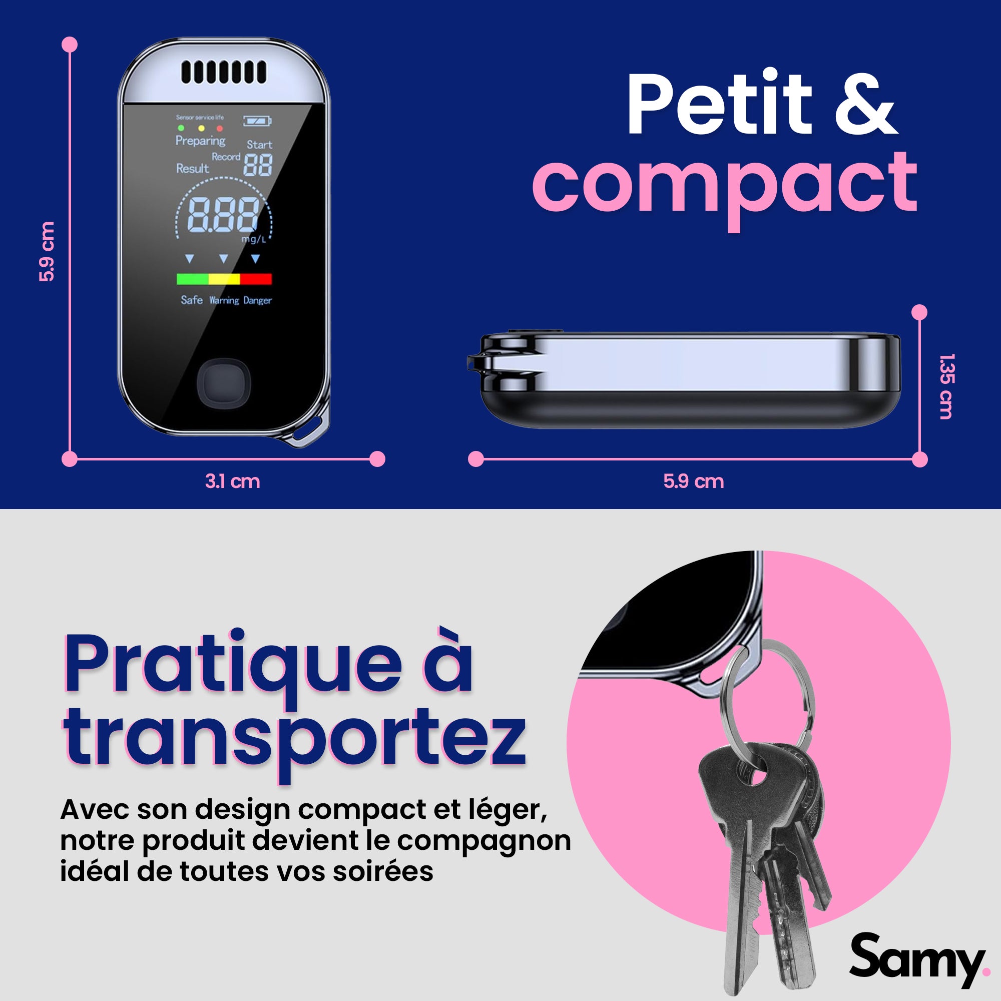 ALKOHOTESTER-SCHLÜSSELANHÄNGER